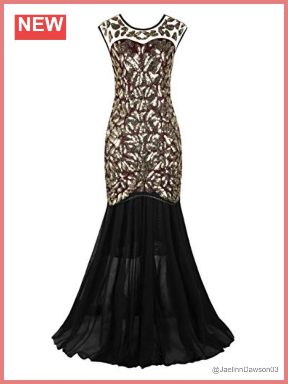 1920s Sequin Beaded Gatsby Maxi Evening Prom Dress Mermaid Cap Sleeve